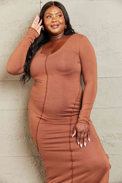 Culture Code For The Night Caramel Bodycon Dress