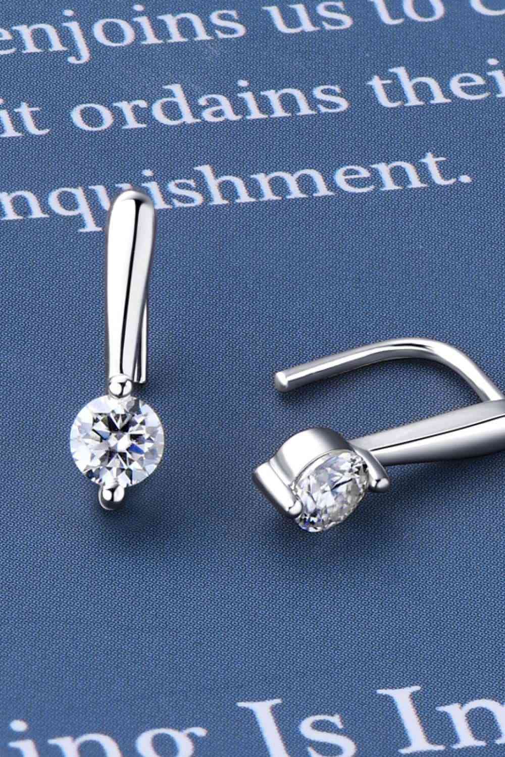 Drop Moissanite 925 Sterling Silver Earrings