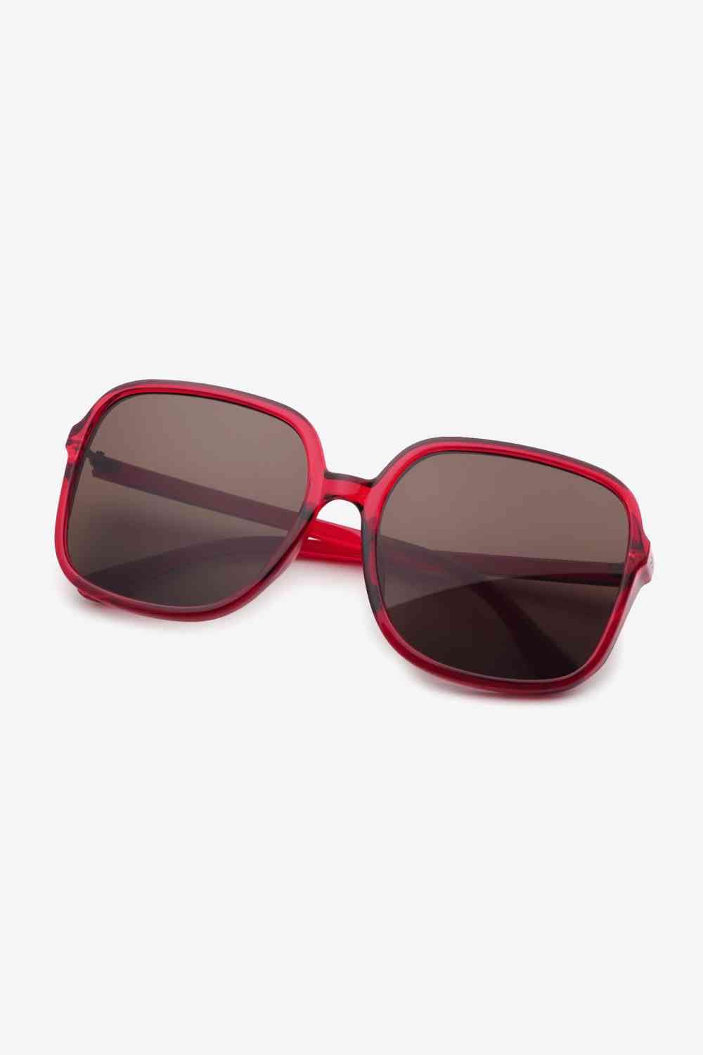 Polycarbonate Square Sunglasses Red / One Size