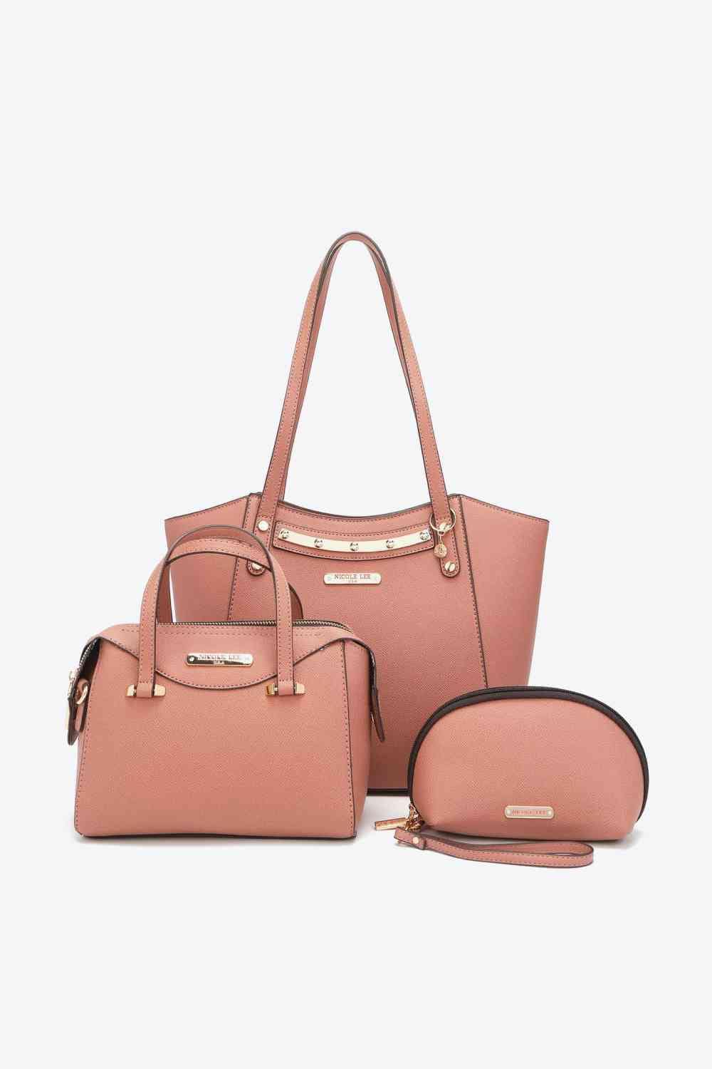 Nicole Lee USA At My Best Handbag 3-Piece Set Burnt Coral / One Size