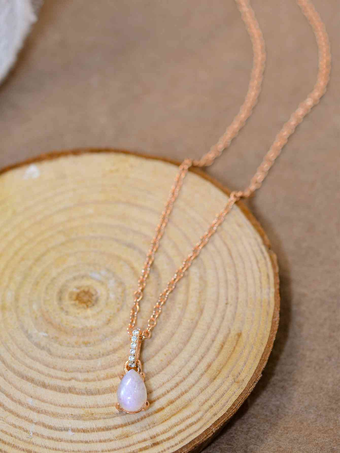 Moonstone Teardrop Pendant Necklace Moonstone / One Size