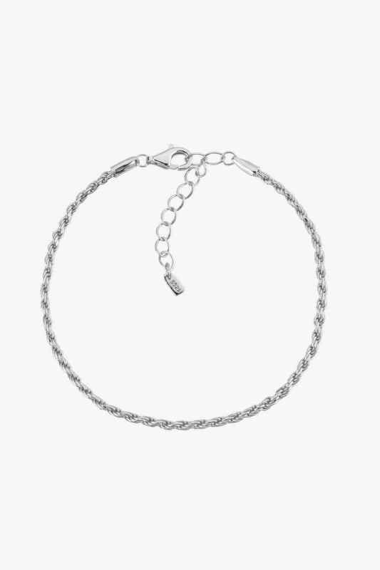 925 Sterling Silver Twisted Bracelet Silver / One Size