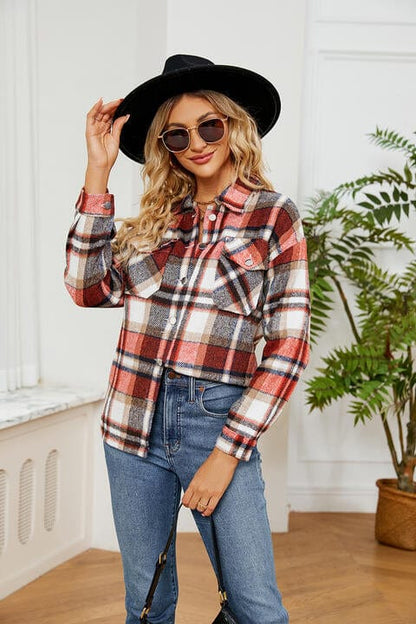 Collared Plaid Shacket