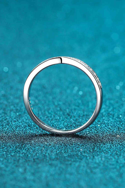 Infinity Moissanite Rhodium-Plated Ring