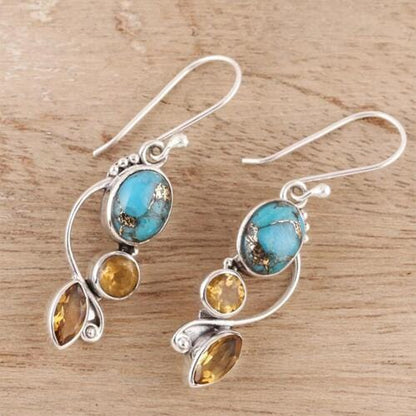 Silver Geometric Alloy Dangle earrings Silver / One Size