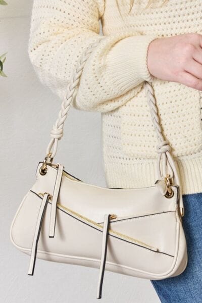 SHOMICO Braided Strap HandBag BONE / One Size