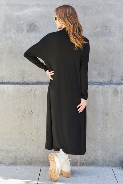 Basic Bae Full Size Open Front Long Sleeve Duster Cardigan