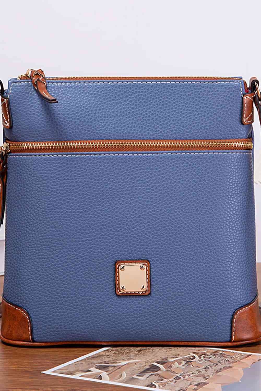 Square Vegan Leather Crossbody Bag