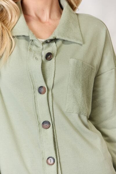 Heimish Full Size Button Down Long Sleeve Shirt