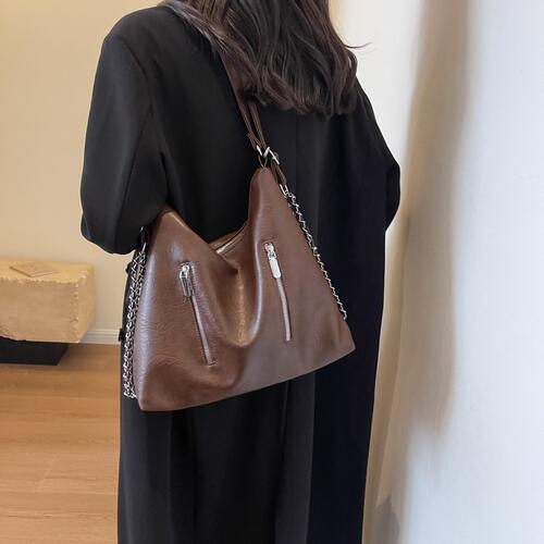 Convertible Vegan Leather Shoulder Bag