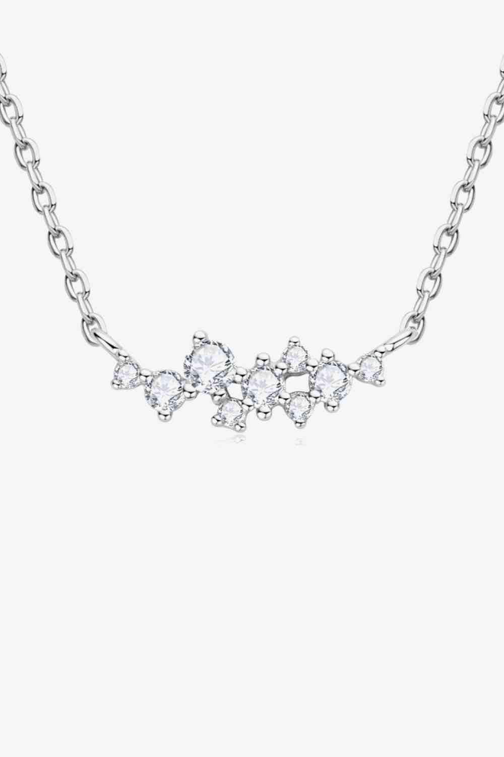 Adored Get A Move On Moissanite Pendant Chain Necklace Silver / One Size