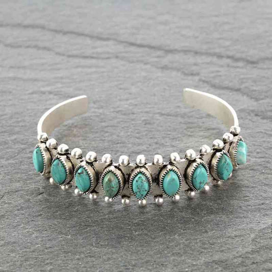 Turquoise Open Bracelet Style A / One Size