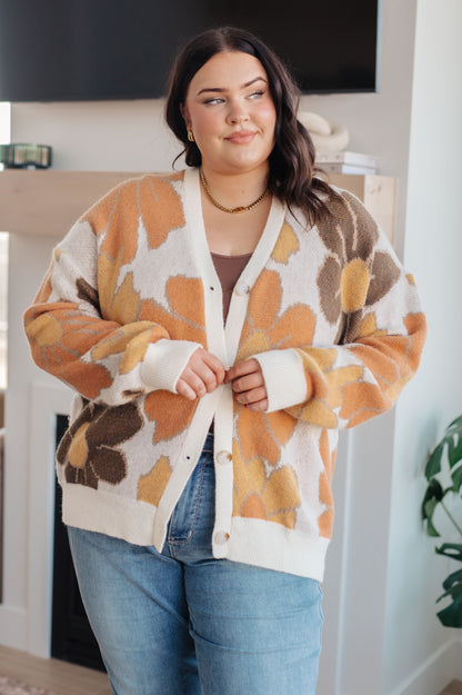 BiBi Exquisitely Mod Floral Cardigan