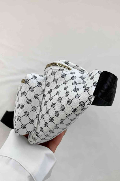 Checkered Printed Vegan Leather Sling Bag