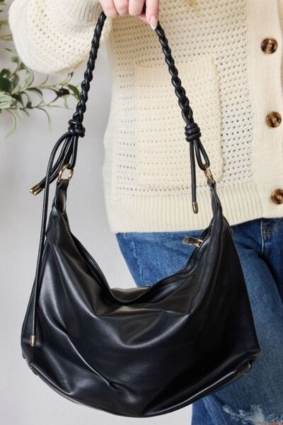 SHOMICO Braided Strap Shoulder Bag BLACK / One Size