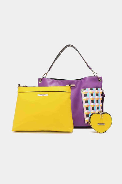 Nicole Lee USA Quihn 3-Piece Handbag Set Purple / One Size