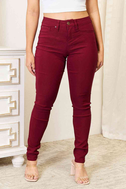 YMI Jeanswear Skinny Jeans with Pockets Wine / S