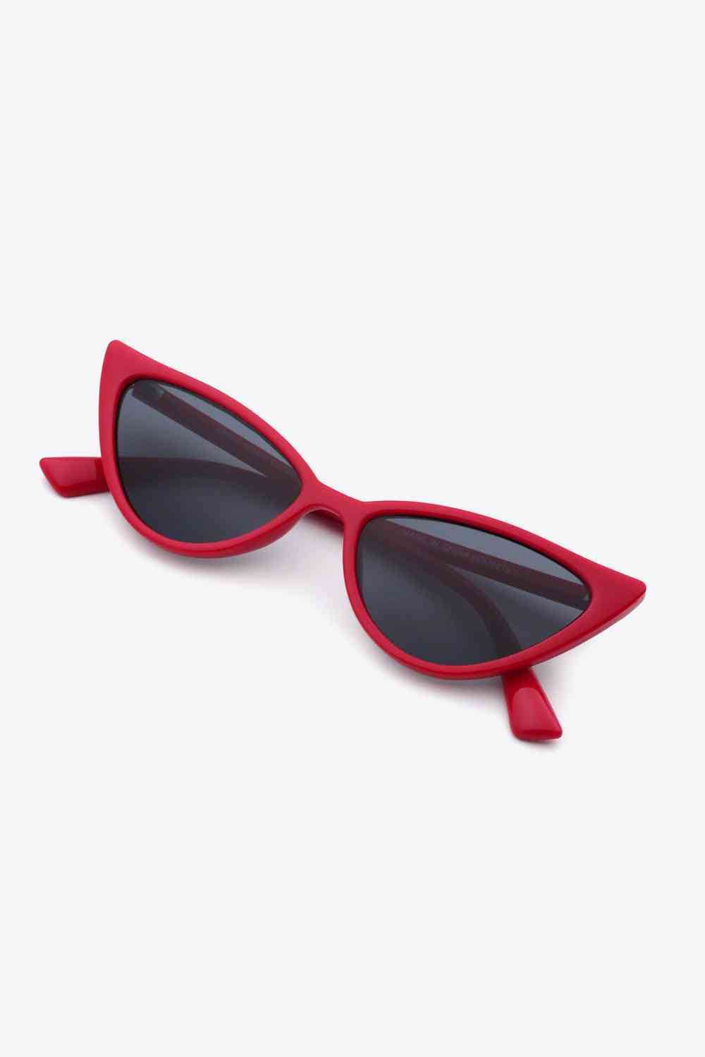 Polycarbonate Cat-Eye Sunglasses Deep Red / One Size