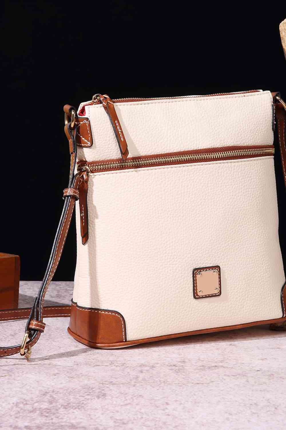 Square Vegan Leather Crossbody Bag