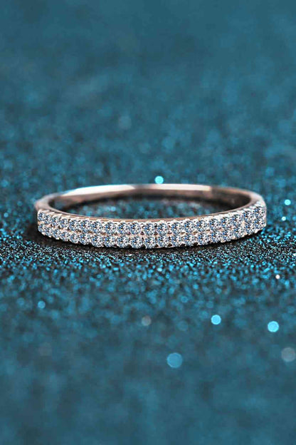 Moissanite 925 Sterling Silver Half-Eternity Ring