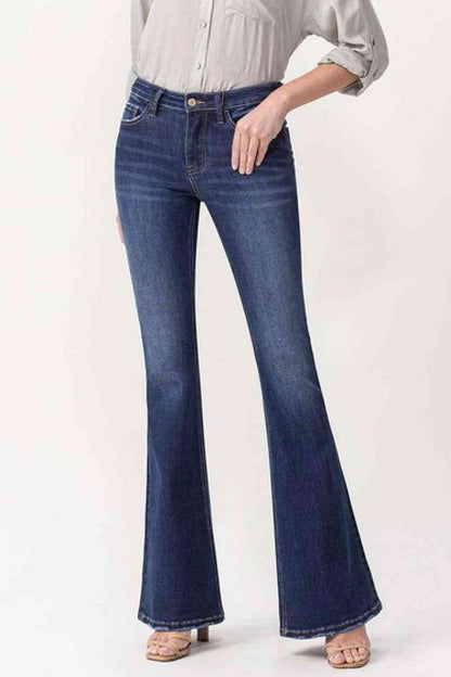 Lovervet Full Size Joanna Midrise Flare Jeans