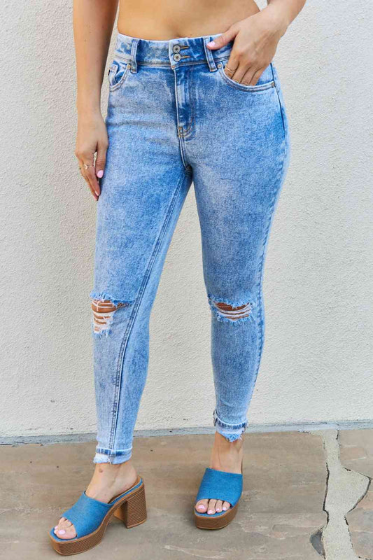 Kancan Emma Full size High Rise Distressed Skinny Jeans Light / 0(23)