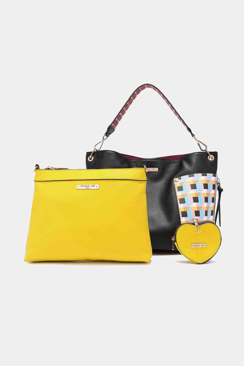 Nicole Lee USA Quihn 3-Piece Handbag Set Black / One Size