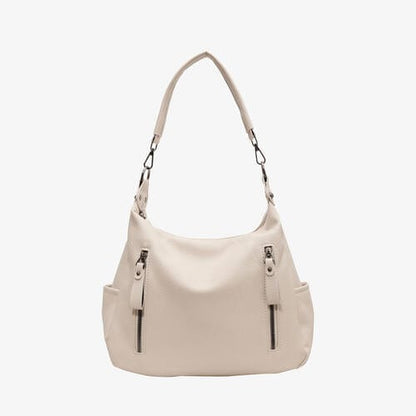 Medium Vegan Leather Shoulder Bag White / One Size