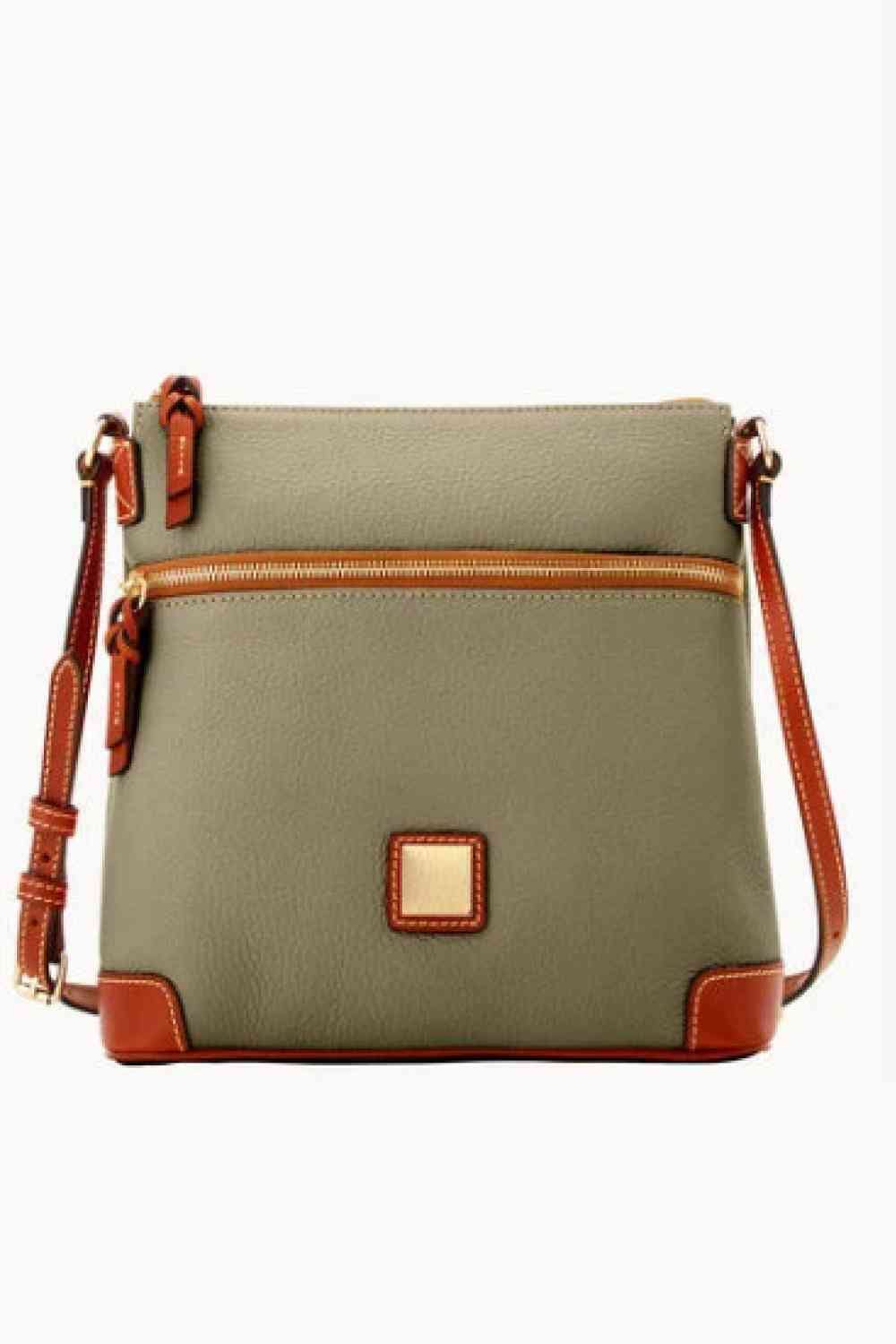 Square Vegan Leather Crossbody Bag Sage / One Size