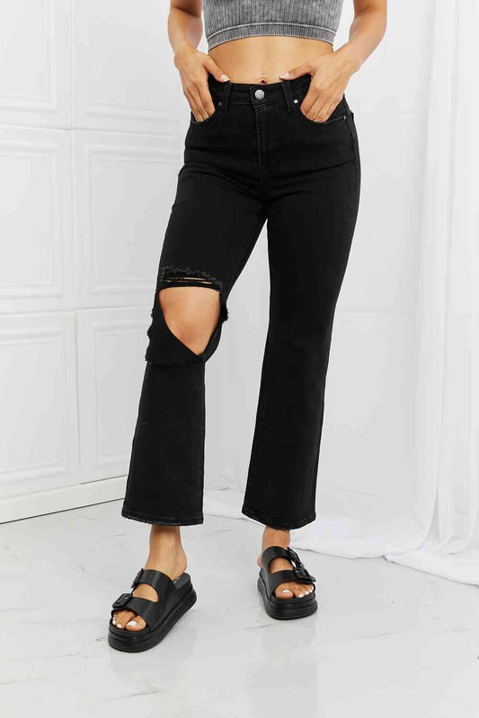 RISEN Full Size Yasmin Relaxed Distressed Jeans Dark / 0(24)