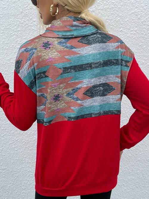 Southwest Drawstring Long-Sleeve Sweatshirt