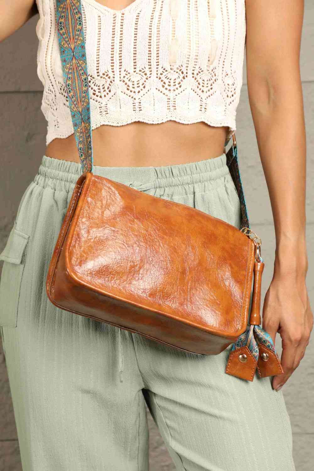 Adored Vegan Leather Crossbody Bag Ochre / One Size