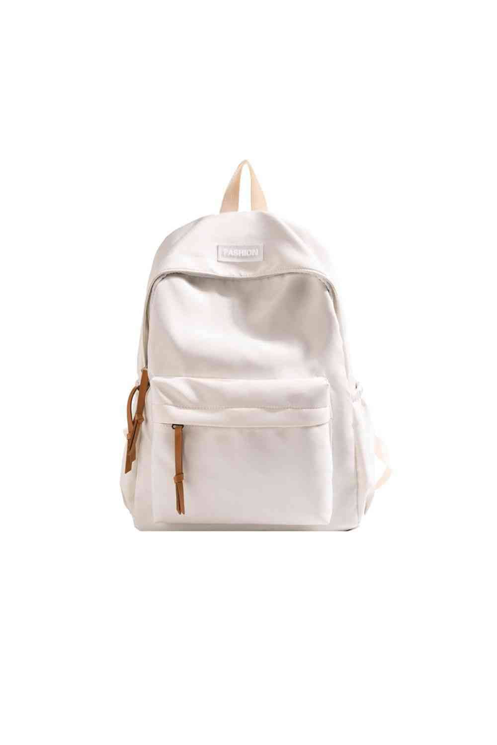 Adored Fashion Polyester Backpack White / One Size