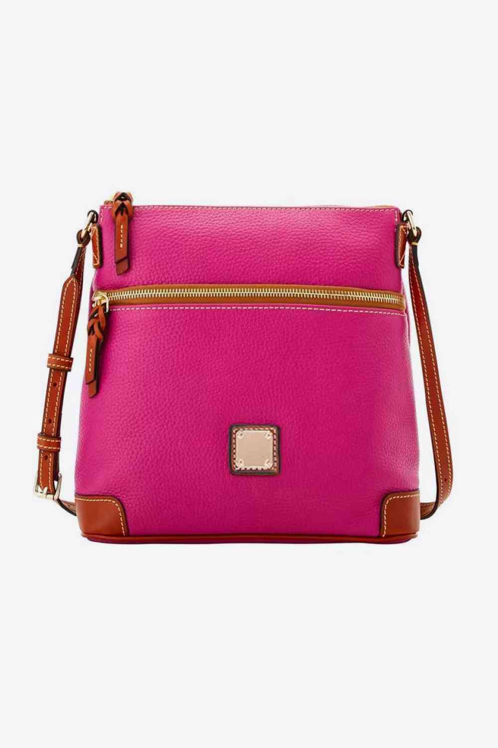 Square Vegan Leather Crossbody Bag Deep Rose / One Size