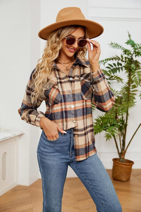 Collared Plaid Shacket