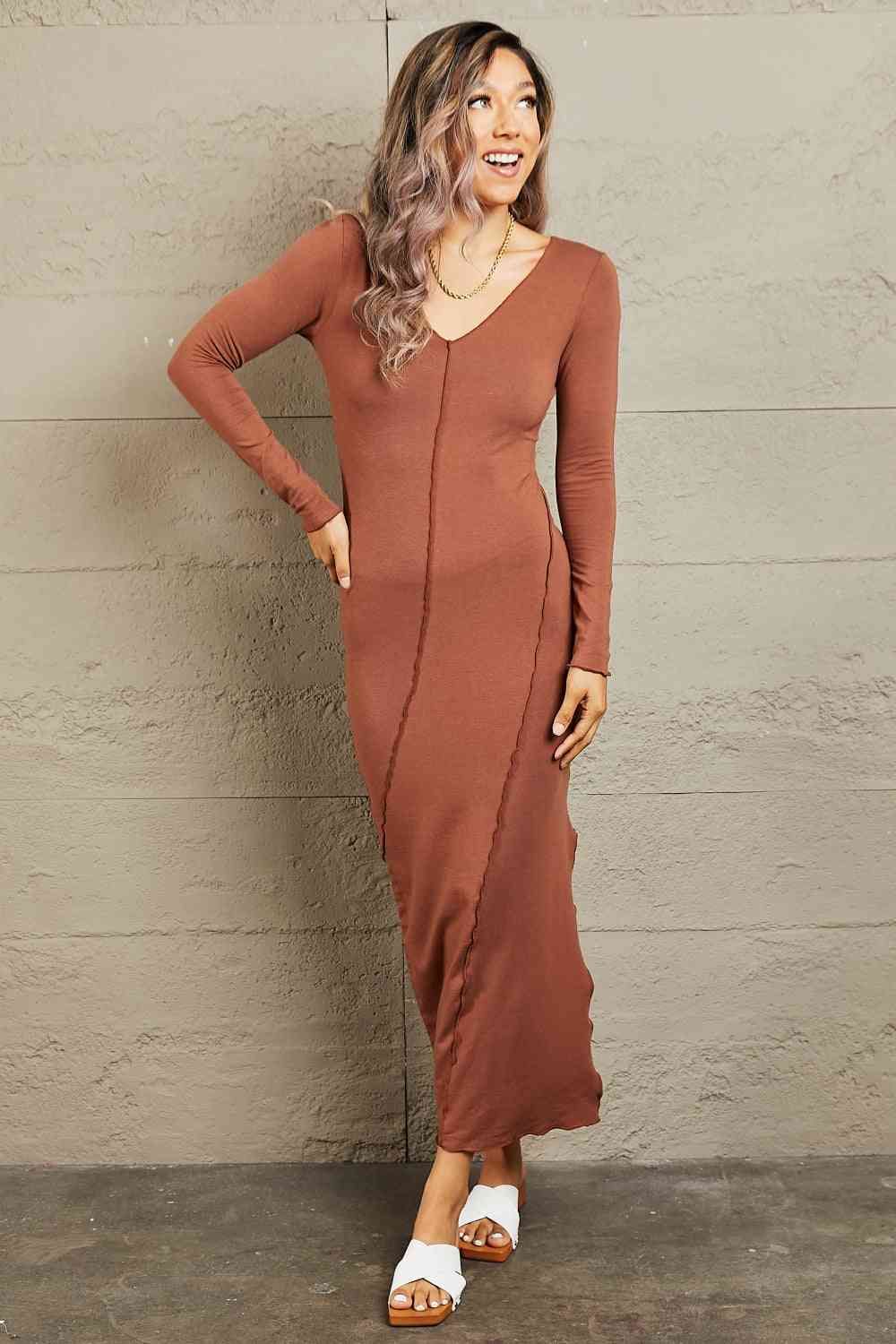 Culture Code For The Night Caramel Bodycon Dress