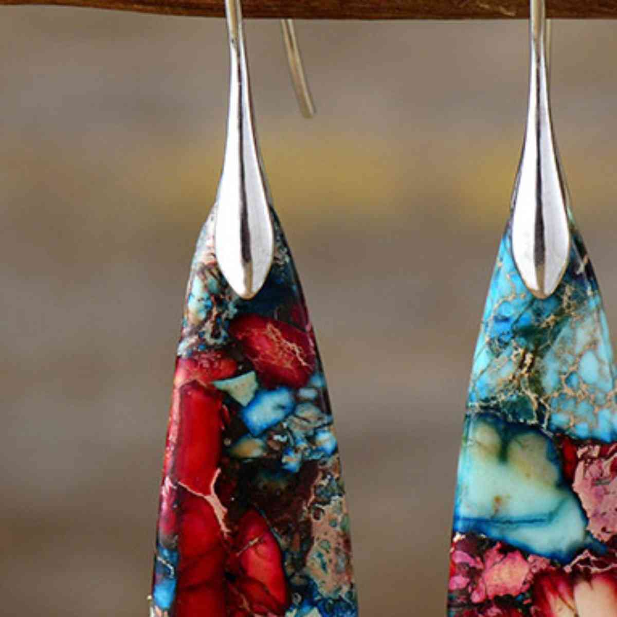 Natural Stone Dangle Earrings