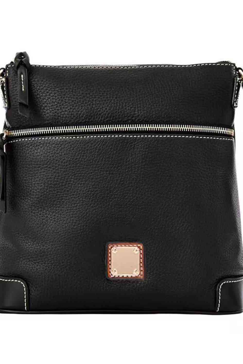 Square Vegan Leather Crossbody Bag Black / One Size