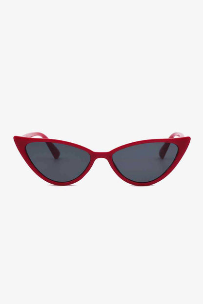 Polycarbonate Cat-Eye Sunglasses Deep Red / One Size