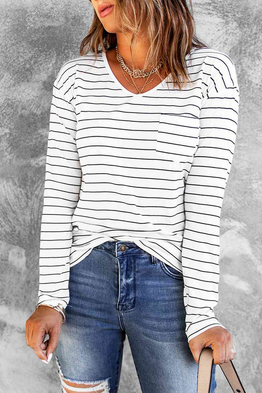 Striped Long Sleeve Top Stripe / S