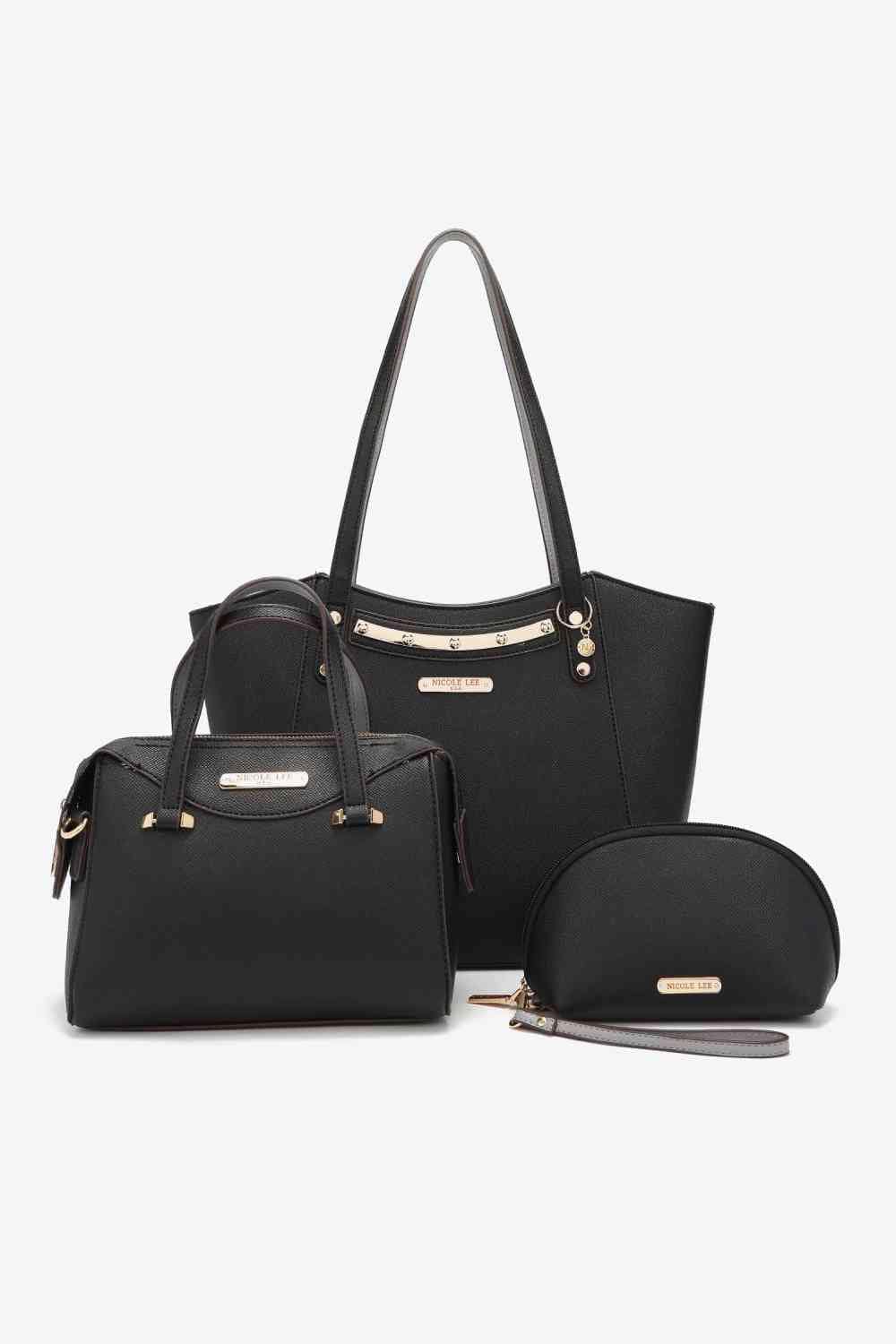 Nicole Lee USA At My Best Handbag 3-Piece Set Black / One Size