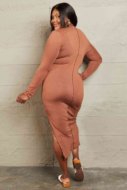 Culture Code For The Night Caramel Bodycon Dress