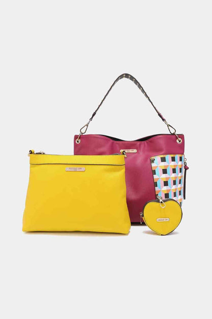 Nicole Lee USA Quihn 3-Piece Handbag Set Berry / One Size